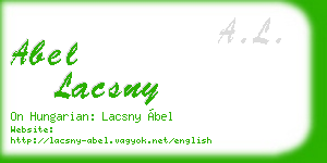 abel lacsny business card